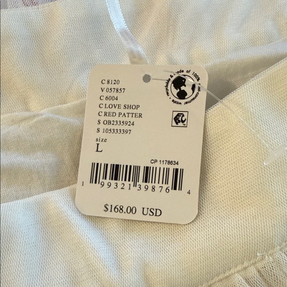 Free People White Skirt with Red and Pink Hearts - Picture 7 of 7